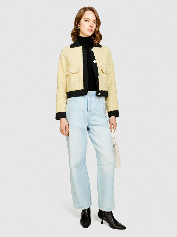 Barrel fit jeans with embroidery - women's carrot fit jeans - Light Blue | Sisley image number 1